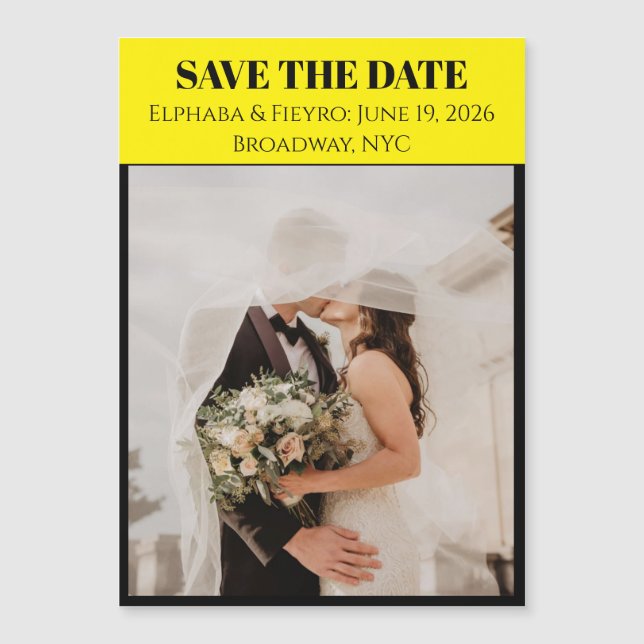 Convite de Save the Date Inspirado em Playbill (Frente)