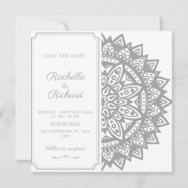 Convite de Save The Date Preto e Branco