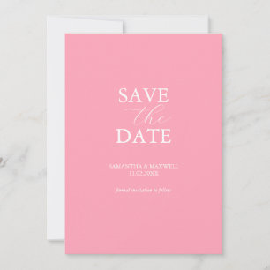 Convite de Save The Date Rosa