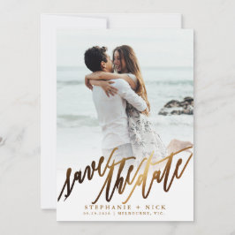 Convite de Script Elegante Dourado