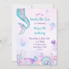 Convite de Sereia Debaixo do Mar