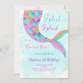 Convite de Sereia Debaixo do Mar