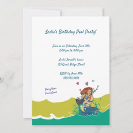 Convite de Sereia e Golfinho Bebê