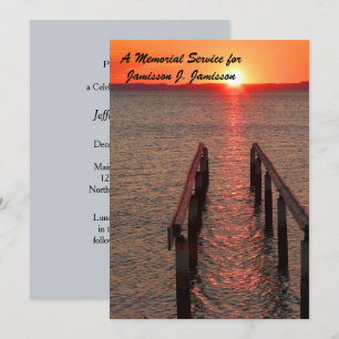 Convite De Serviço De Memória, Dock Pier Sunset