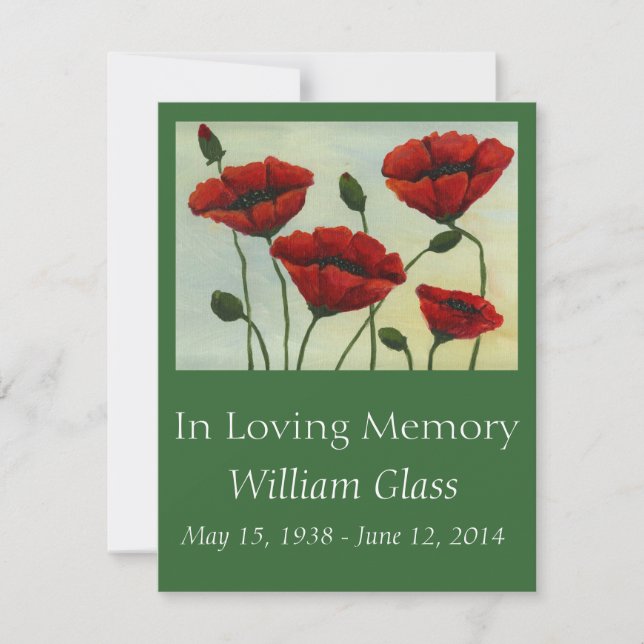 Convite de Serviço Memorial (Frente)