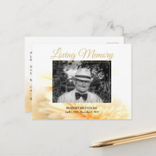 Convite de Serviço Memorial de Funeral de Foto Dou