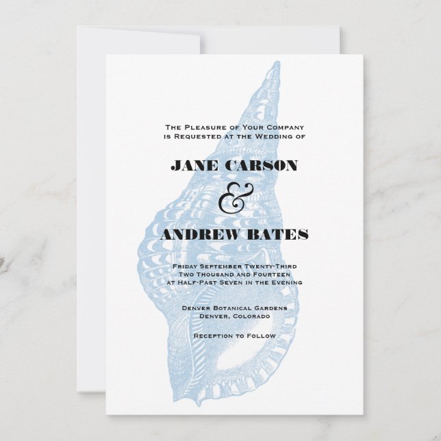 Convite de Shell Azul (Frente)