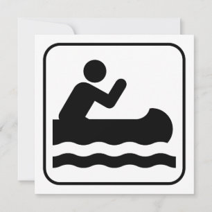 Convite de Símbolo de Canoagem