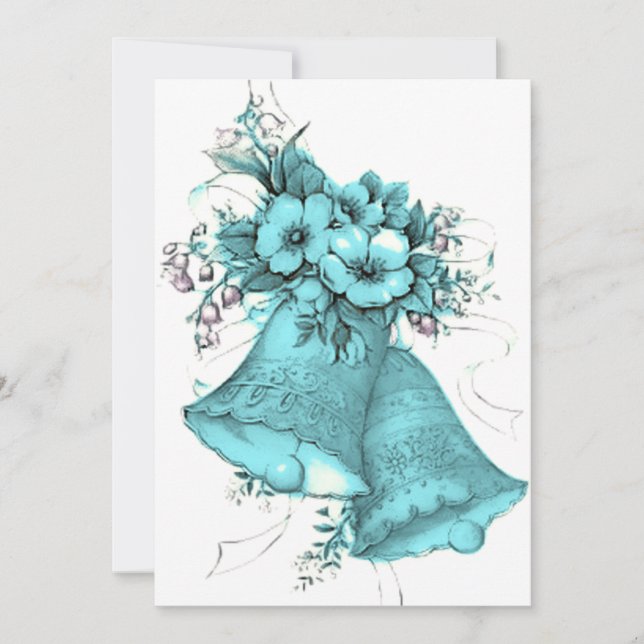 Convite de Sinais de Casamento Azul (Frente)