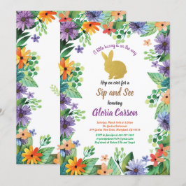 convite de sip and see do coelho de Páscoa