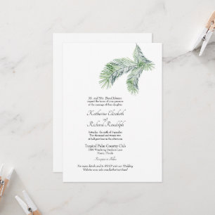 Convite de Site de Casamento Simples de Palmeira T