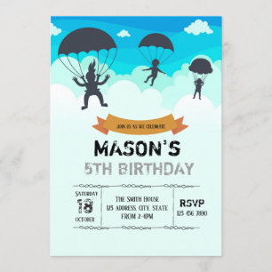 Convite de Skydiving