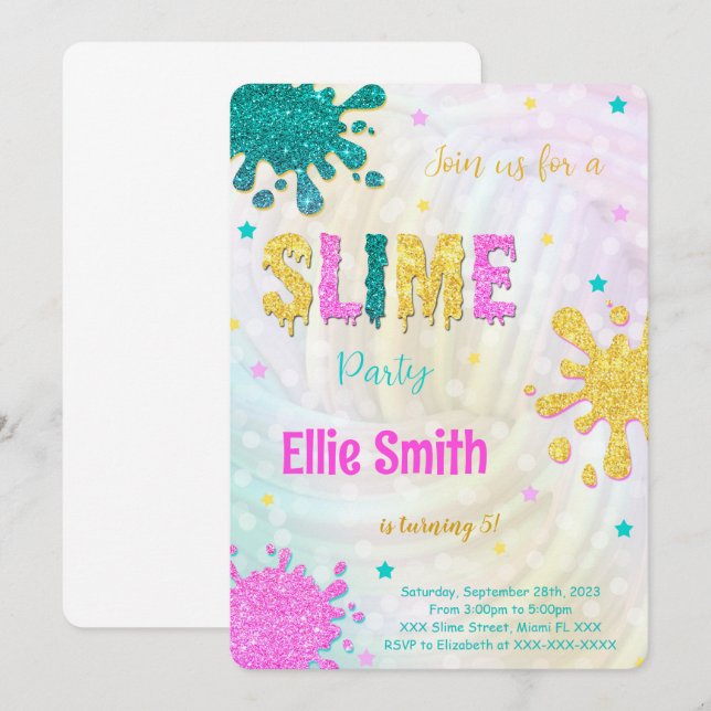 Convite de Slime (Frente/Verso)