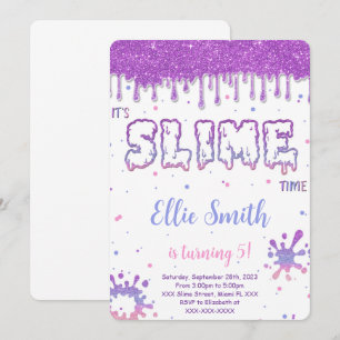 Convite de Slime Editável