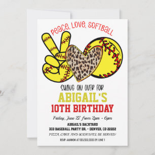 Convite de Softbol Paz e Amor