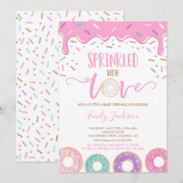 Convite de Sprinkle de Bebê Donut Espalhado Com Am
