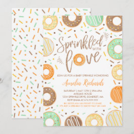Convite de Sprinkle Donut Baby Espalhado Com Amor