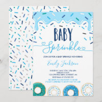 Convite de Sprinkle Donut Baby Espalhado Com Amor