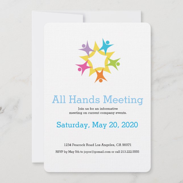 Convite de Starburst de Trabalho em equipe (Frente)