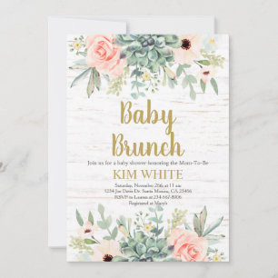 Convite de Succults Baby Brunch