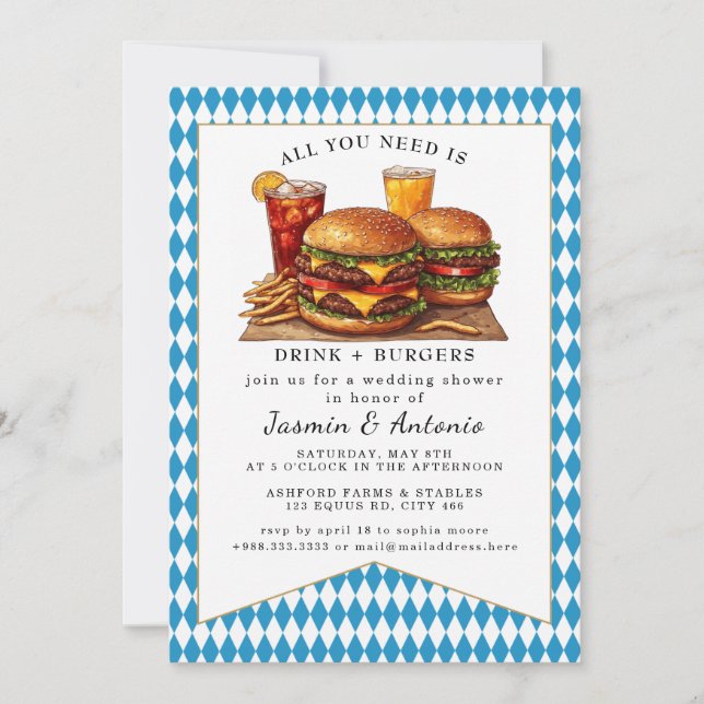 Convite de Suco e Hambúrgueres (Frente)