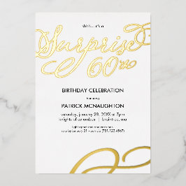 Convite de Surpresa de Aniversário de 60 anos com