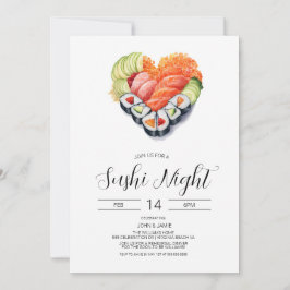 Convite de Sushi, Dia dos Namorados, Noivado, Jant