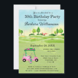 Convite de tema Lady Golfer do Partido aniversário<br><div class="desc">Este Convite de festas festivo e colorido tem um tema Golfe e é perfeito para Lady Golfer. Ele apresenta um carrinho de golfe com Golf Clubs em um Curso de Golfe. Muito a personalizar para se adequar ao seu próprio evento. Nós temos todos os ingredientes para fazer dele uma festa...</div>