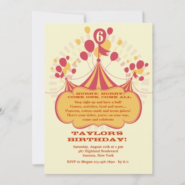 Convite de Tempo de Carnaval (Frente)