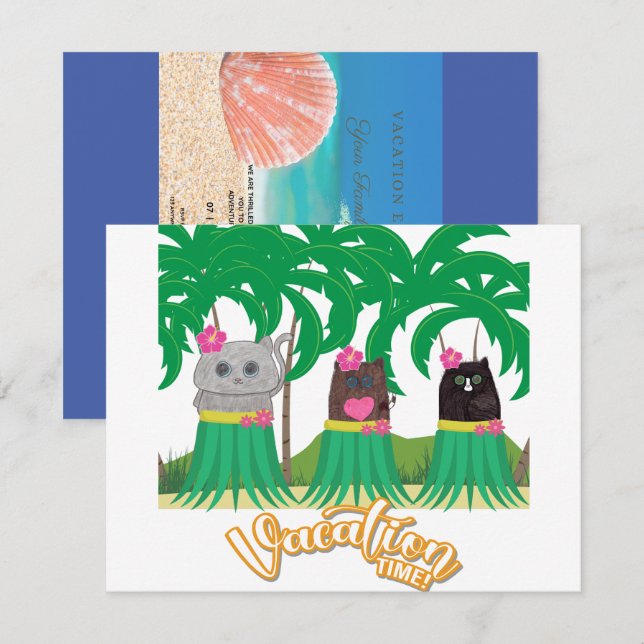 Convite de Tempo de Férias (Frente/Verso)