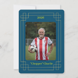 Convite de Testemunho de Futebol com Foto Personal