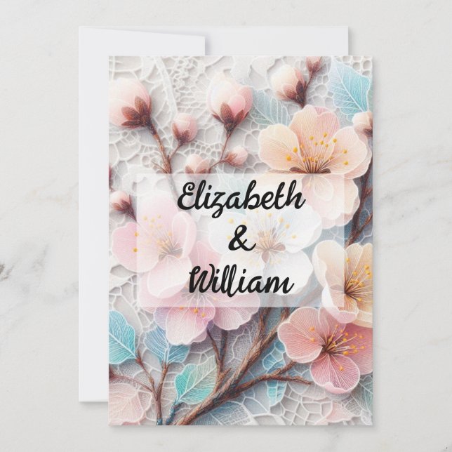 Convite de texto de caligrafia minimalista (Frente)