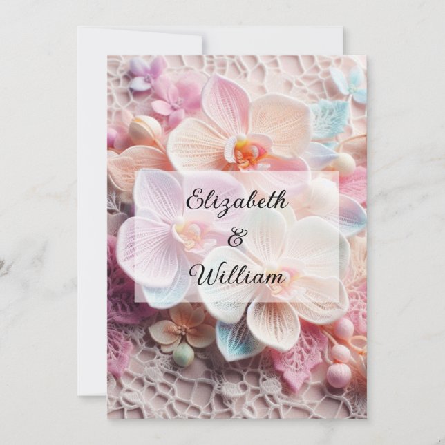 Convite de texto de caligrafia minimalista (Frente)