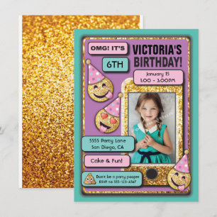 Convite de texto de celular de Festa de aniversári