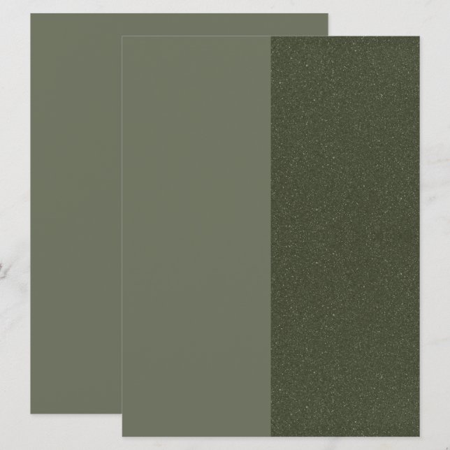 Convite de Textura Dividida em Musgo Verde Persona (Frente/Verso)