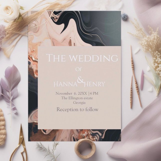 Convite de textura moderna de Marble (Criador carregado)