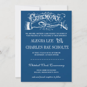 Convite de Tipografia Moderna Azul ou Qualquer Cor
