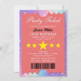 Convite de Tíquete de Festa