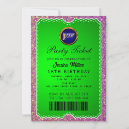 Convite de Tíquete de Festa