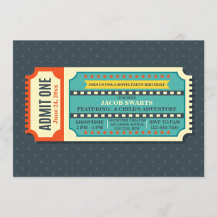 Convite de Tíquete de Filme