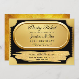 Convite de Tíquete de ouro