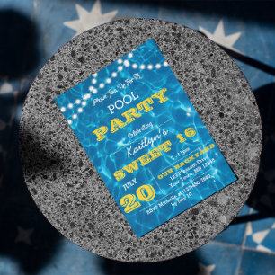 Convite de Todas as Ocasiãós com Luzes de Piscin