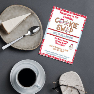 Convite de Troca de Cookies Feriados