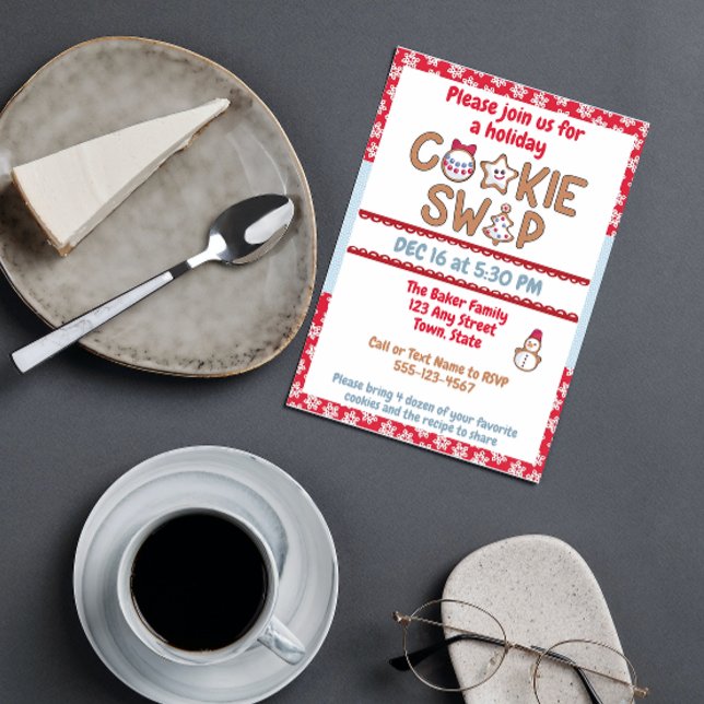 Convite de Troca de Cookies Feriados (Criador carregado)