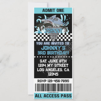 Convite de Tubarão de Caminhão Monstro