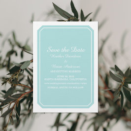 Convite de Turquoise Simply Elegant Save the Date