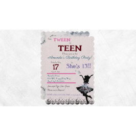 Convite de Tween para Teen