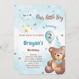 Convite de Urso de Pelúcia