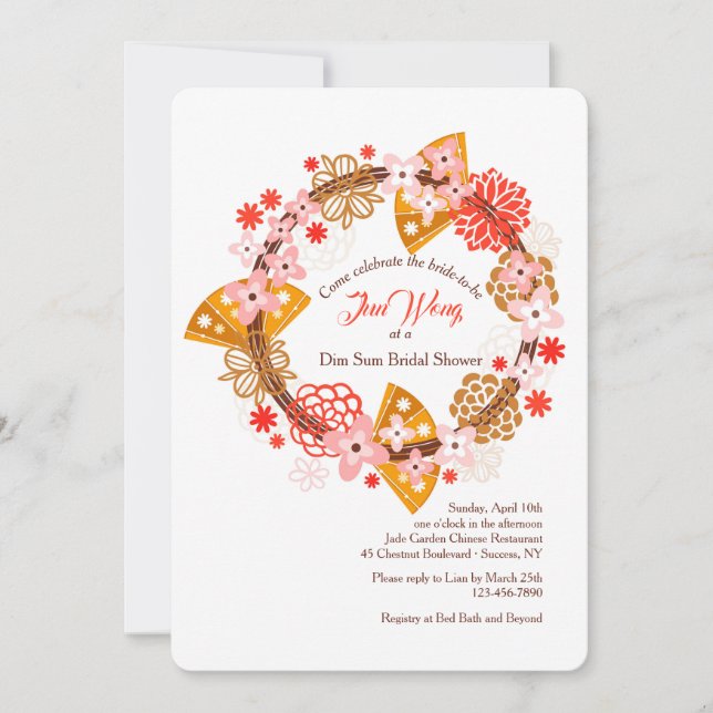 Convite de Ventoinhas e Flores (Frente)