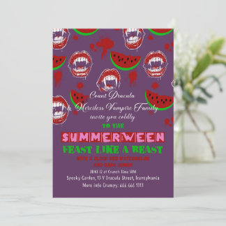 Convite de Verão Assombrado para Festa de Summerwe
